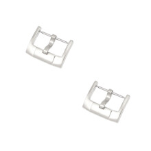 (18MM Silver) 2PCS Stainless Steel Pin Buckle for Swatch 18/20/22/24mm Watch Straps Accessories