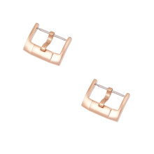 (20MM Rose Gold) 2PCS Stainless Steel Pin Buckle for Swatch 18/20/22/24mm Watch Straps Accessories