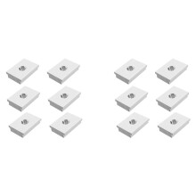 12Pcs M6 T-Track Slider Sliding Nut Aluminum Alloy T Slot Nut for Profile Woodworking Tool Slot Fastener