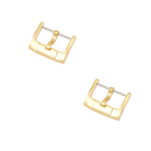 (24MM Gold) 2PCS Stainless Steel Pin Buckle for Swatch 18/20/22/24mm Watch Straps Accessories