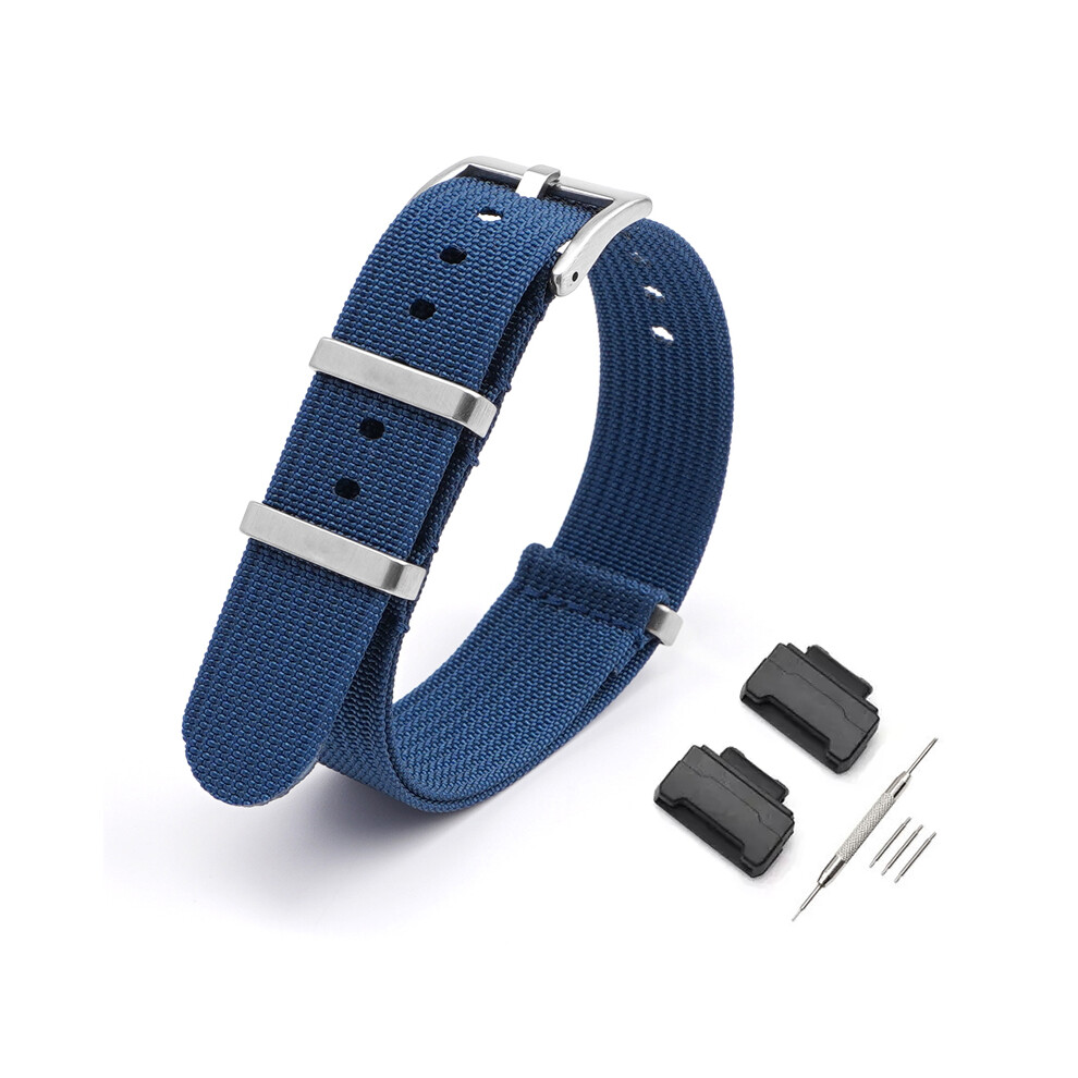 (Royal Blue) Integrated Woven Nylon Strap for G-SHOCK GD120, G-5600, GA-110, 100, 120 Watch Band