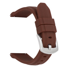 (Brown, 20MM) 20-26mm Quick Fit Silicone Straps for Garmin, Seiko, Huawei & Samsung Watches
