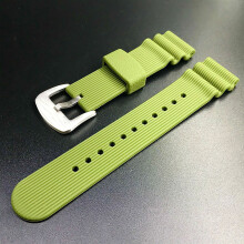 (Green-Vertical) Seiko Prospex SNE537 11 Series 22MM Silicone Strap