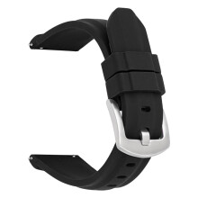 (Black, 24MM) 20-26mm Quick Fit Silicone Straps for Garmin, Seiko, Huawei & Samsung Watches