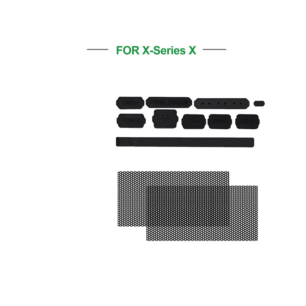 Xbox Series X Console Dust Filter & PVC Dust Plug Kit - Game Console Protection