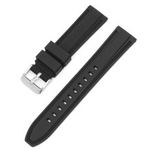(Black 7, 26MM) Two-Tone Silicone Strap for Huami, Samsung, Xiaomi, Huawei, GT2 | 20-26mm Sizes