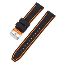 (Black 3, 26MM) Two-Tone Silicone Strap for Huami, Samsung, Xiaomi, Huawei, GT2 | 20-26mm Sizes