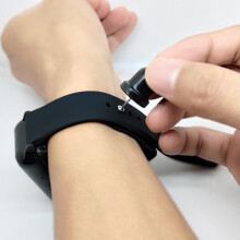 Children's Watch Fixed Bracelet Anti Detachable Silicone Watch Band 20mm Black