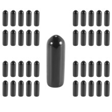 300Pcs Rubber End Caps 4mm ID PVC Round Tube Bolt Cap Cover Screw Thread Protectors Black