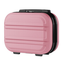 (Pink, 12Inch) 12/20/24/28 Inch ABS Sculpted Horizontal Design Suitcase Travel Luggage-Pink