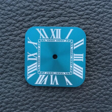 (Blue) 27mm Watch Dial Square Roman for NH35/NH36 Movement Replacement Repair