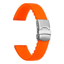 (Orange, 20MM) Silicone Strap for Blancpain X Swatch Scuba Fifty Fathoms - Pacific Ocean 20/22mm