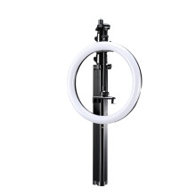 (Black) Ulanzi LED Ring Light Dimmable Selfie Fill Lamp with Phone Bracket Stand Tripod