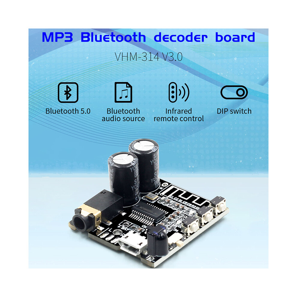 Vhm-314 V3.0 Audio Receiver Bluetooth 5.0 Lossless Decoder Board Stereo Music Module 413590850106