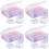 Bead Organizer Box, 4 Large Transparent Box with 120PCS Small Clear Plastic Storage Containers,Portable  Box 1