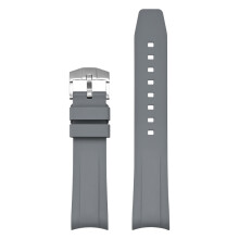 (Gray) FKM Band Replacement for Tudor Black Bay BB58, 20mm Curved Interface Watch Strap