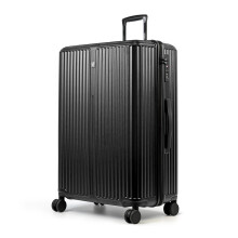 LUGG AirGlide 28in Hard Shell Lightweight Suitcase Polycarbonate Travel Luggage, TSA Lock, Spinner Wheels 76x51x31.5cm, Black