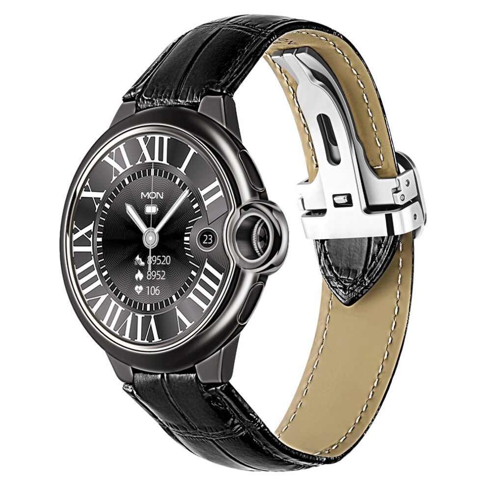 (Gunmetal + ) Aw28 Smart Watch: Bluetooth Calling, Heart Rate Monitor & Multifunction Features Black 413590832072