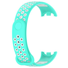 (Green and White) Xiaomi Mi Band 8 TPU Rubber Two-Colour Replacement Wristband