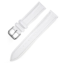 (White, 22mm) Genuine Patent Leather Shiny Strap Interchangeable Strap Wrist Strap