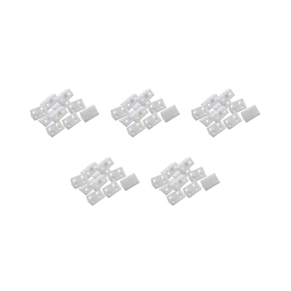 Furniture Cabinet Fastener Corner Braces Angle Brackets White 50Pcs 4711087698832