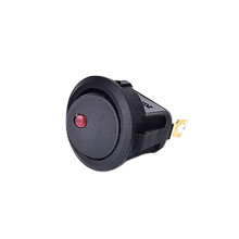 (Red) 20PCS 12V Round Rocker LED Dot Light Toggle Switch SPST ON/OFF For Car Auto Boat
