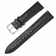 (Black, 20mm) Genuine Patent Leather Shiny Strap Interchangeable Strap Wrist Strap
