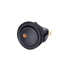 (Yellow) 20PCS 12V Round Rocker LED Dot Light Toggle Switch SPST ON/OFF For Car Auto Boat