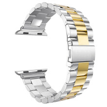 (Silver gold, 38/40/41mm) Stainless Steel Bracelet Band for iWatch Series 4/5/6/SE/7/8 - Durable & Stylish Watch Strap