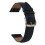 (Dark blue, 22mm) Bamboo Pattern Waterproof Leather Strap With Interchangeable Straps 1