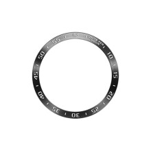 (Black circle white, 40mm) Bezel Ring Case Cover for Samsung Watch6 Classic 43/47mm Smartwatch Protector