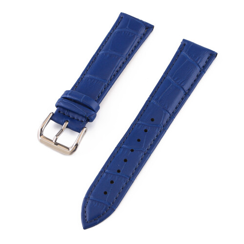 (Light blue, 24mm) Bamboo Pattern Waterproof Leather Strap With Interchangeable Straps