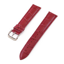 (Purple, 24mm) Bamboo Pattern Waterproof Leather Strap With Interchangeable Straps