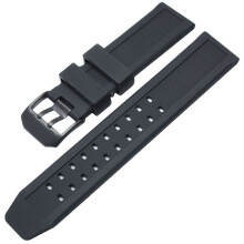 (Black Black Buckle) Silicone Watch Straps for Luminox 23mm Military 3080 3050 Watchband Men Women
