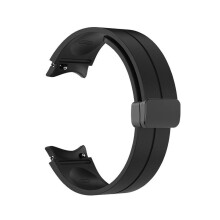 (Black) Silicone Magnetic Replacement Silicone Strap For Samsung Galaxy Watch5 pro