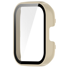(Ivory) Glass+Cover For Redmi Watch3 Case Screen Protector Hard Bumper Protective Cover