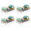 4X 380W 3 Phases Brushless Motor Controller Board(No/Without Hall Sensor) BLDC PWM PLC Driver Board  6.5-50V 1