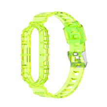(Yellow) Suitable for Xiaomi Band 8 Smart Band mi8 Glacier Series Transparent TPU Strap