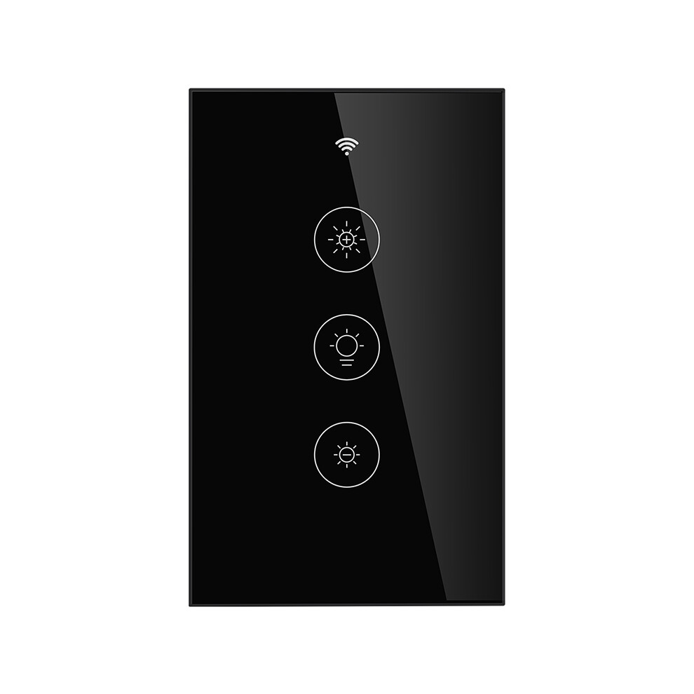 (Us ) Wifi Rf Smart Light Touch Dimmer Switch App/Voice Control For Alexa Google Home Timing Function Black 413590852865