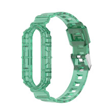 (Green) Suitable for Xiaomi Band 8 Smart Band mi8 Glacier Series Transparent TPU Strap