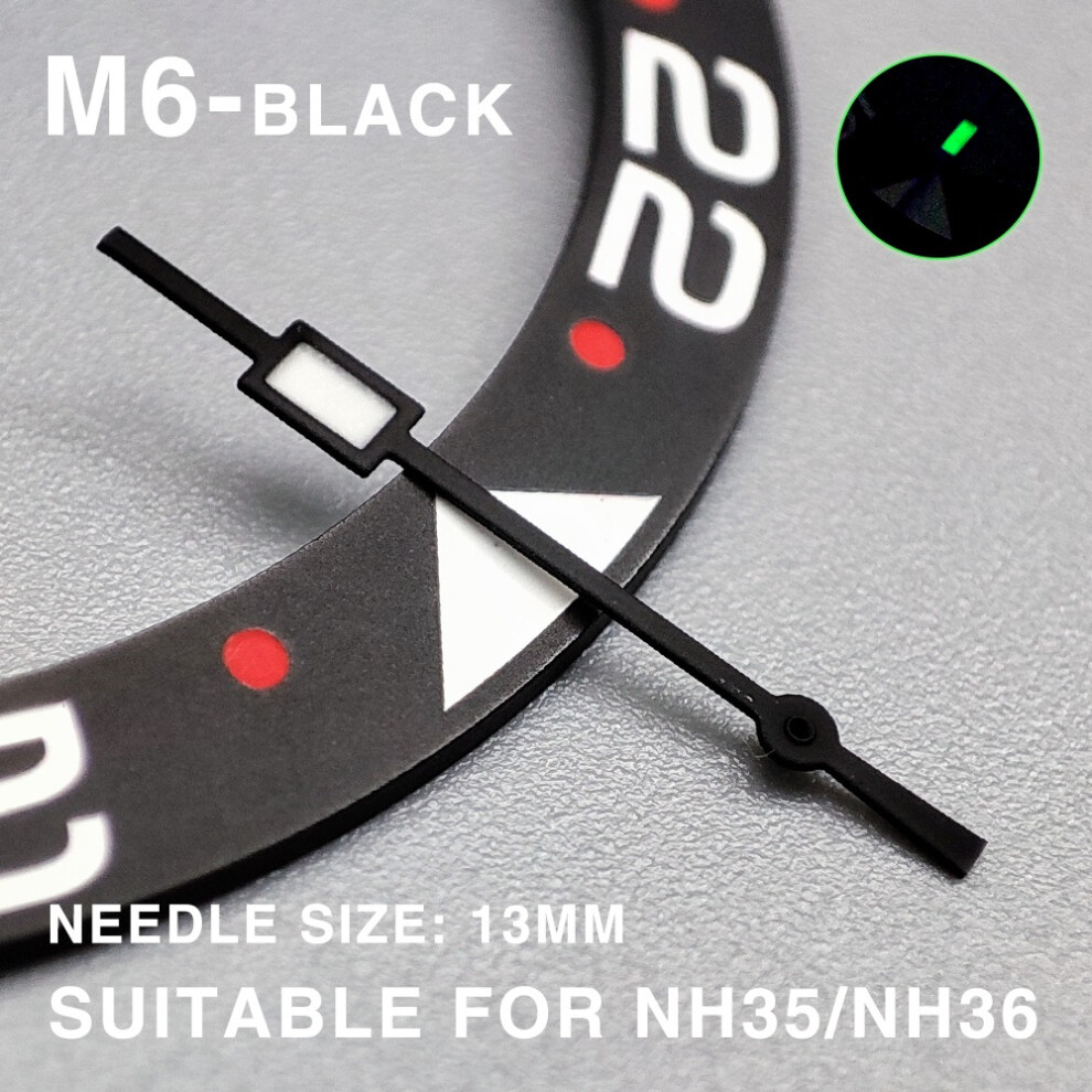 (Black) Luminous Seconds Hands for NH35/NH36/4R Movements - Watch Modification Accessories