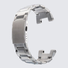 (Silver) Stainless Steel Watch Band Accessories for GST-B100, S130, W300GL, 400G, W330 Models