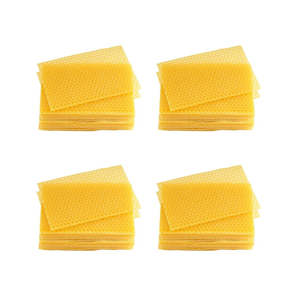 Beeswax Sheets 120Pcs Beeswax Foundation Sheets Wax Foundation For Bee Frames Natural Honeycomb Sheets Beeswax Sheets 6033594540465