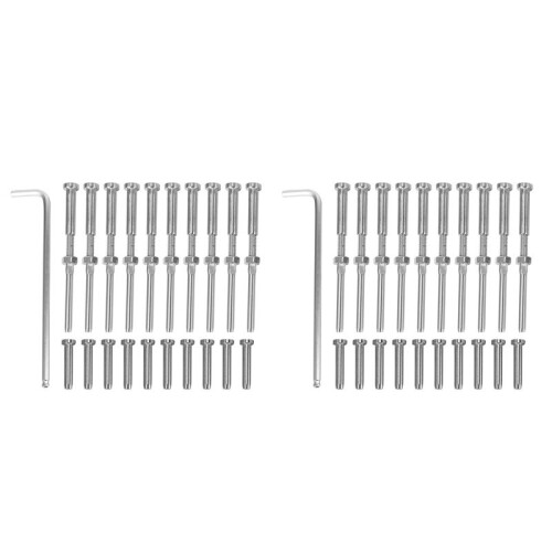 Stemball Swage and Invisible Hex  Threaded Stud Tension End Fitting Terminal Combination Pack 20 Pairs
