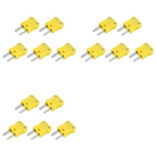 3X Type K Thermocouple Connector Male Plug Adapter High Temperature 120 (248) for Thermocouple Sensor Probes