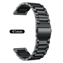 (41mm black) Adjustable Stainless Steel Solid Wrist Band Strap For Samsung Galaxy Watch 3 41/45mm