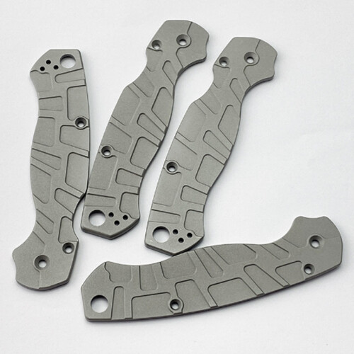 Aluminium DIY Grip Handle Patches for Spyderco C81 Paramilitary 2 Folding Knife 2