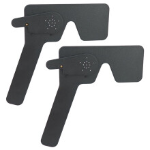 2X Professioneller Ophthalmologischer Lorgnette 17 Pinhole Schwarzer Kunststoff Vision Test Augen Verschluss