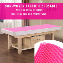 (Pink) 20PCS Disposable Waterproof Massage Table Sheets, 80x180CM Spa Bed Covers