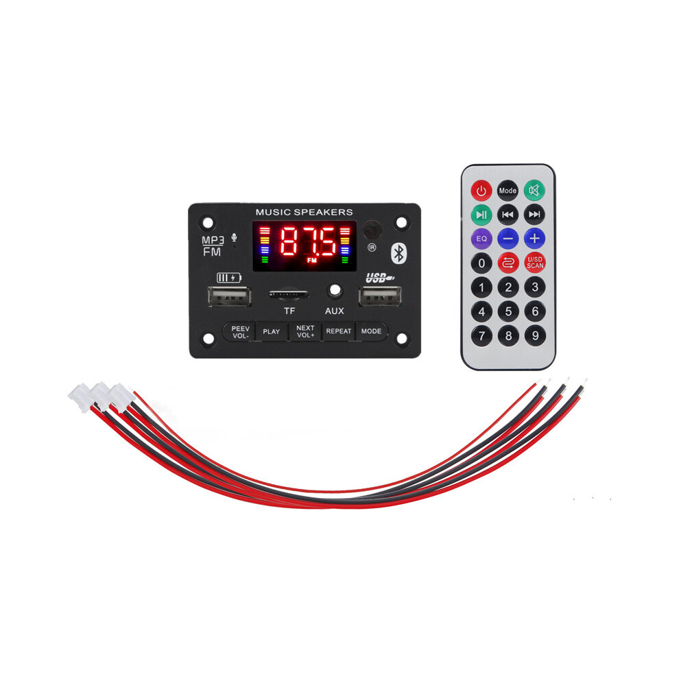 Bluetooth 5.0 Mp3 Decoding Board Usb Tf Fm Wireless Audio Remote Decoder Module 413590863564